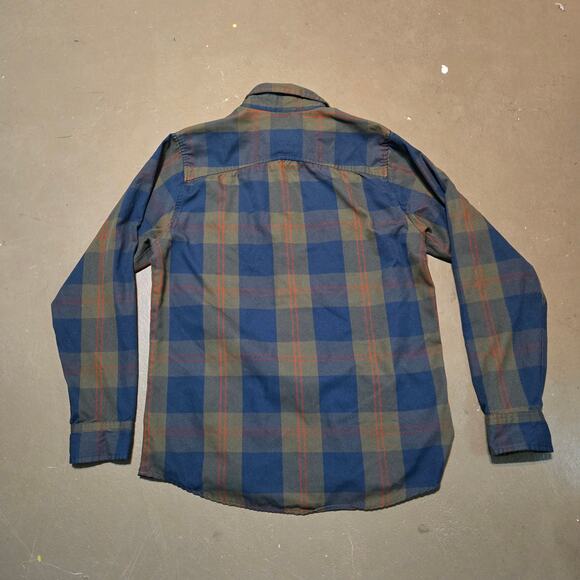 FlyLow Handlebar Flannel Long Sleeve Plaid Button Snap Shirt Size Medium - Picture 2 of 5